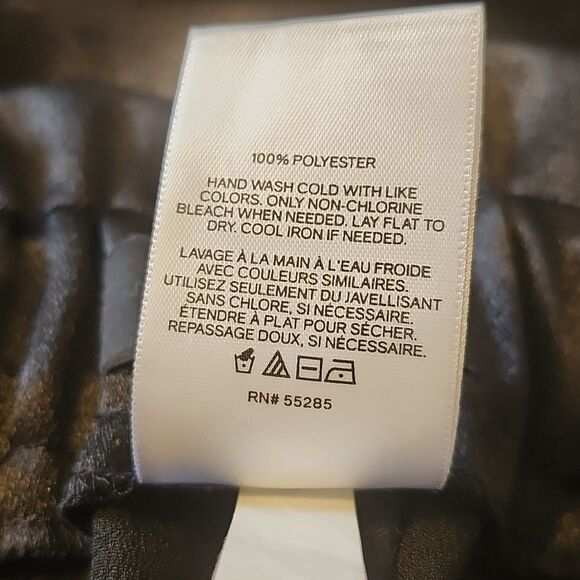 Express Extreme High Rise satin wide leg ankle length pants, sparkle seams, M - Picture 8 of 9